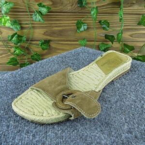 Tommy Bahama  Women Slide Sandal Shoes‎ Size 7 Medium Brown Leather